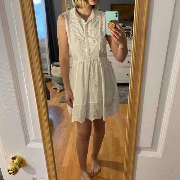 H&M | White Broderie Anglaise/Eyelet Lace Dress - Picture 5 of 5